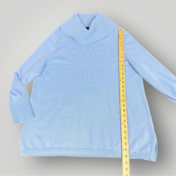 TALBOTS Cashmere Sweater Cowl Neck Sz 2X Blue - Picture 12 of 15